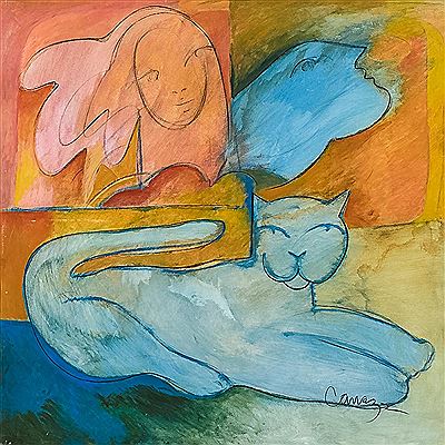 Woman with Cat
