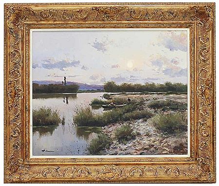 "Pescando en el lago" by Josep Colomer - Auction record, sale price, and art valuation. Compare with similar artists and explore comparable artworks.