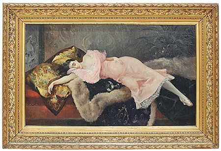 "Dama recostada" by Joaquin Pursals - Auction record, sale price, and art valuation. Compare with similar artists and explore comparable artworks.