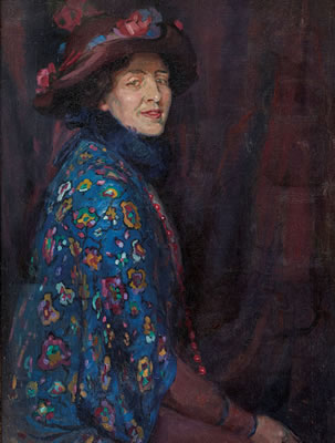 Purple and Blue [Portrait of Elsie Rix]