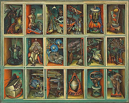 Collected Images (Orchestration of Themes) by Alexis Preller - Auction record, sale price, and art valuation. Compare with similar artists and explore comparable artworks.