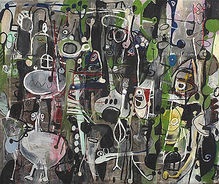 Neo-expressionist Composition (Untitled) by Carl Walter Meyer - Auction record, sale price, and art valuation. Compare with similar artists and explore comparable artworks.