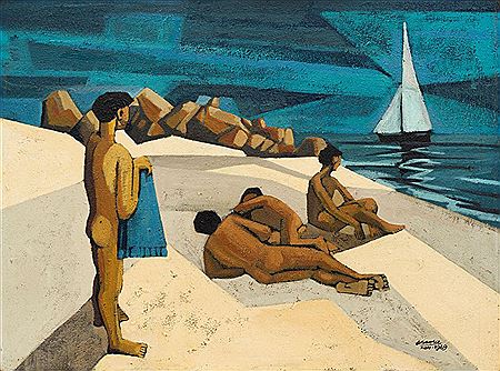 SANDY BAY by Peter Clarke - Auction record, sale price, and art valuation. Compare with similar artists and explore comparable artworks.