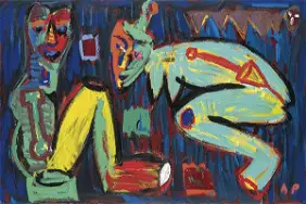 Enguruñados. 1984 by Anton Patino - Auction record, sale price, and art valuation. Compare with similar artists and explore comparable artworks.