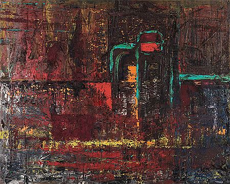 ABSTRACT IN RED