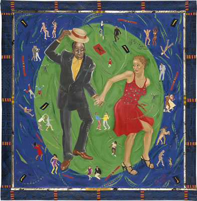 Let Me Off Uptown. by Emma Amos - Auction record, sale price, and art valuation. Compare with similar artists and explore comparable artworks.