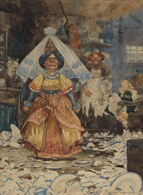"The frying-pan just missed her" by Harry Rountree - Auction record, sale price, and art valuation. Compare with similar artists and explore comparable artworks.