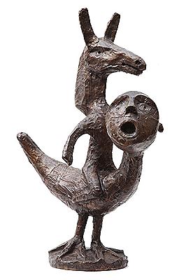 Horse on bird