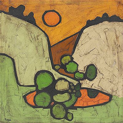 A LANDSCAPE AT SUNSET by Colin Ruffell - Auction record, sale price, and art valuation. Compare with similar artists and explore comparable artworks.