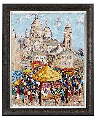 Le Carroussel devant le Sacré-Coeur à Montmartre
