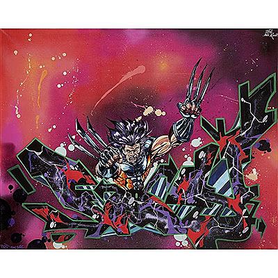 Sample artwork by Fast (Born 1970), known for graffiti art - View similar artists and auction records
