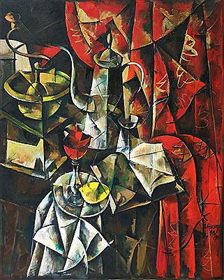 Composition with Coffee Pot