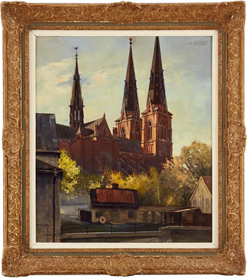 Uppsala domkyrka by Jan Bohumil Pospisil - Auction record, sale price, and art valuation. Compare with similar artists and explore comparable artworks.