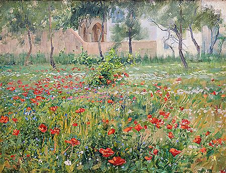 Flowering poppy - motif from Capri