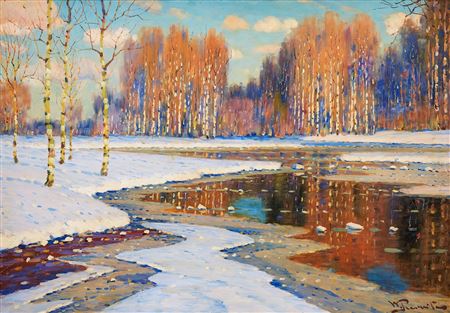 Winter landscape by Vilhelms Purvitis - Auction record, sale price, and art valuation. Compare with similar artists and explore comparable artworks.