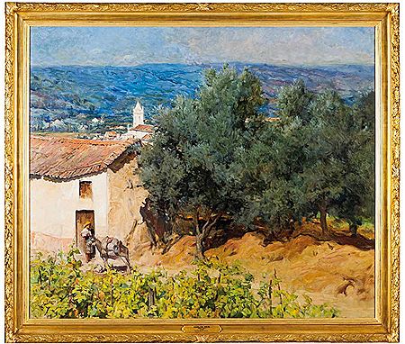 Sample artwork by Carlos Reis (1863 - 1940), known for portrait, rural landscape painting with figures, structures, drawings - View similar artists and auction records