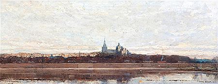 The skyline of 's-Hertogenbosch with the Sint Jan Cathedral