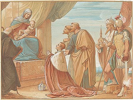 Kaiser Franz Joseph I. Commended to the Blessed Virgin Mary by his namesake by Edward Jakob von Steinle - Auction record, sale price, and art valuation. Compare with similar artists and explore comparable artworks.