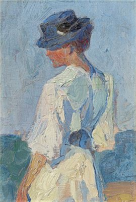 Study for the painting "Frau in Weiß" (Else Ubbelohde)