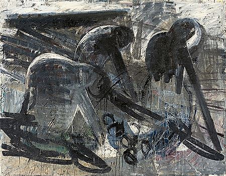 Sample artwork by Thomas Hartmann (Born 1950), known for dynamic artwork reflecting the spirit of 1980s berlin - View similar artists and auction records