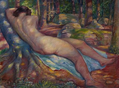 Akt im Wald