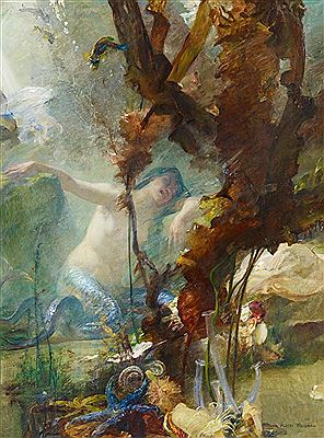La Sirène Mermaid in the lake bottom