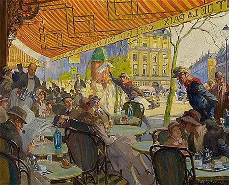 The Café de la Paix at the Opera Square in Paris by Robert Emil Stubner - Auction record, sale price, and art valuation. Compare with similar artists and explore comparable artworks.