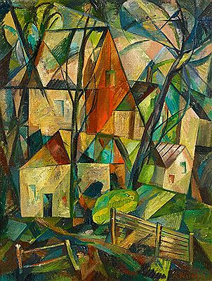 Cubism Landscape (Provincetown) by Agnes Weinrich - Auction record, sale price, and art valuation. Compare with similar artists and explore comparable artworks.