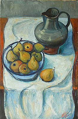 Still life with a jug by Otto Laube - Auction record, sale price, and art valuation. Compare with similar artists and explore comparable artworks.