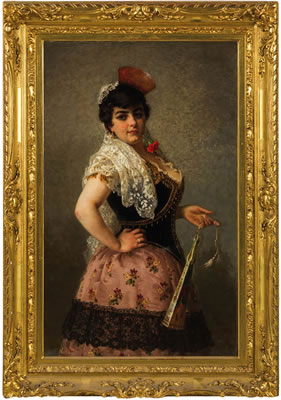 Sample artwork by Ernesto Fontana (1837 - 1918), known for history and romanticized female portrait painting, illustration, frescoes - View similar artists and auction records