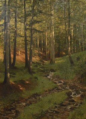 Sample artwork by Eduard Weichberger (1843 - 1913), known for forest landscape painting, freelance artwork, etchings - View similar artists and auction records