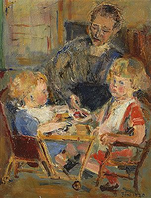 Mutter und zwei Kinder