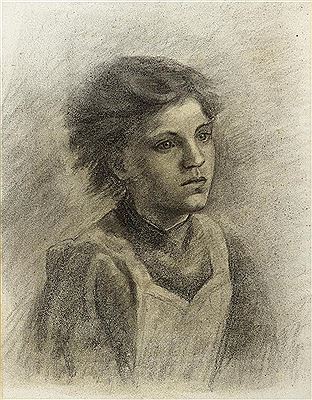 A YOUNG SERVANT GIRL IN A PINAFORE by Constance (Countess Markievicz) Gore-Booth - Auction record, sale price, and art valuation. Compare with similar artists and explore comparable artworks.