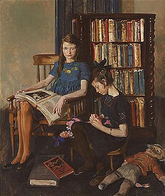 DOUBLE PORTRAIT OF TWO GIRLS
