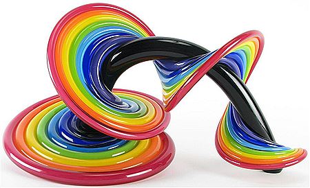 "Rainbow Heechee Probe with Black Spine"