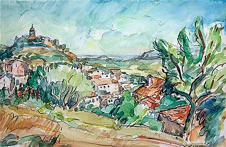 French country landscape by Venance Curnier - Auction record, sale price, and art valuation. Compare with similar artists and explore comparable artworks.