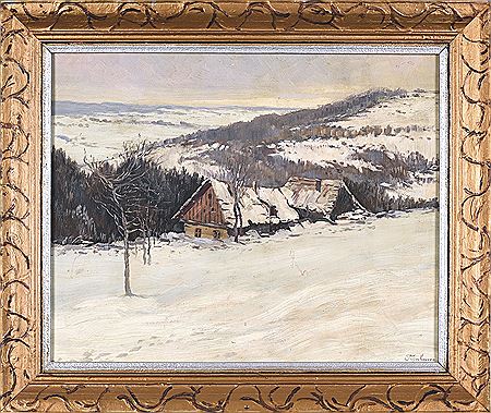 Zasnežená chalupa by Jaroslav Trinkmoc - Auction record, sale price, and art valuation. Compare with similar artists and explore comparable artworks.