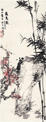 PLUM TREE AND BAMBOO