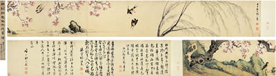 SWALLOWS BY WILLOW TREE