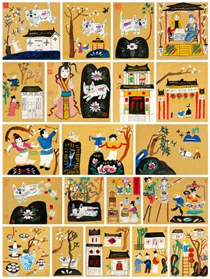 ORIGINAL WORKS FOR THE COMIC STRIP STORY OF THE SPRING FESTIVAL (COMPLETE)