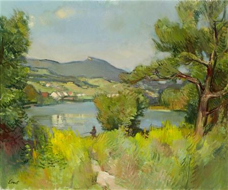 Blick über die Aare auf Biberstein und Gislifluh