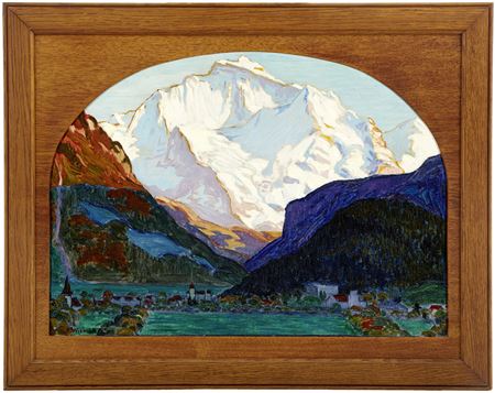 Interlaken mit Blick auf die besonnte Jungfrau by Hans Widmer - Auction record, sale price, and art valuation. Compare with similar artists and explore comparable artworks.