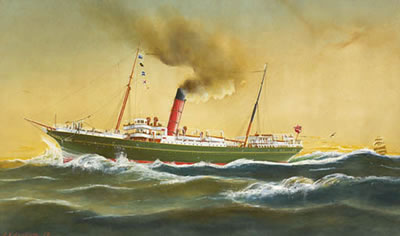 SS Rotomahana crossing Bass Strait by Arthur Victory Gregory - Auction record, sale price, and art valuation. Compare with similar artists and explore comparable artworks.