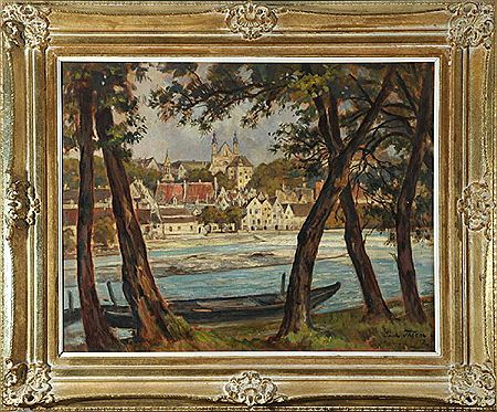 Blick über die Isar auf Bad Tölz