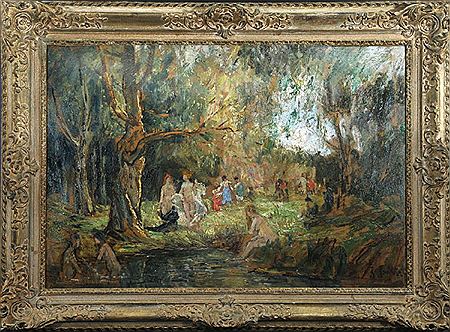 Badende am Waldsee by Hans Heider - Auction record, sale price, and art valuation. Compare with similar artists and explore comparable artworks.