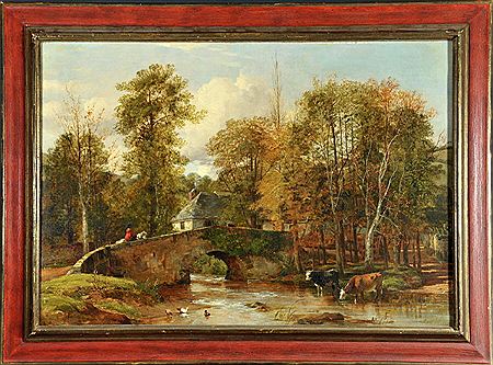 Waldanwesen am Fluss mit Kühen bei Herbststimmung by James Radford - Auction record, sale price, and art valuation. Compare with similar artists and explore comparable artworks.