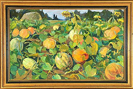 Beet mit Kürbissen und Sonnenblumen by Fedor Antonov - Auction record, sale price, and art valuation. Compare with similar artists and explore comparable artworks.