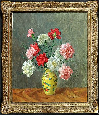 Nelkenstrauß in Vase