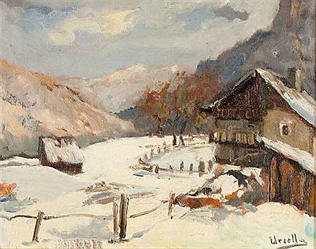Paesaggio nevoso by Enrico Ursella - Auction record, sale price, and art valuation. Compare with similar artists and explore comparable artworks.