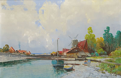 Landscaoe with windmill